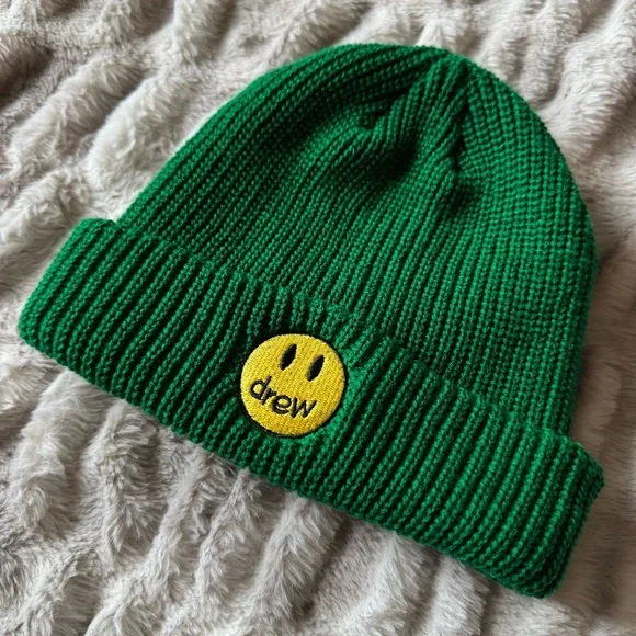 Drew House Green Ribbed Beanie - Picture 3 of 5
